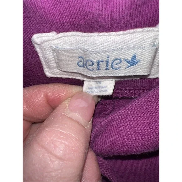 Vintage Aerie Juniors Size Lg Sweat Athletic Shortie Purple Shorts - Picture 2 of 7